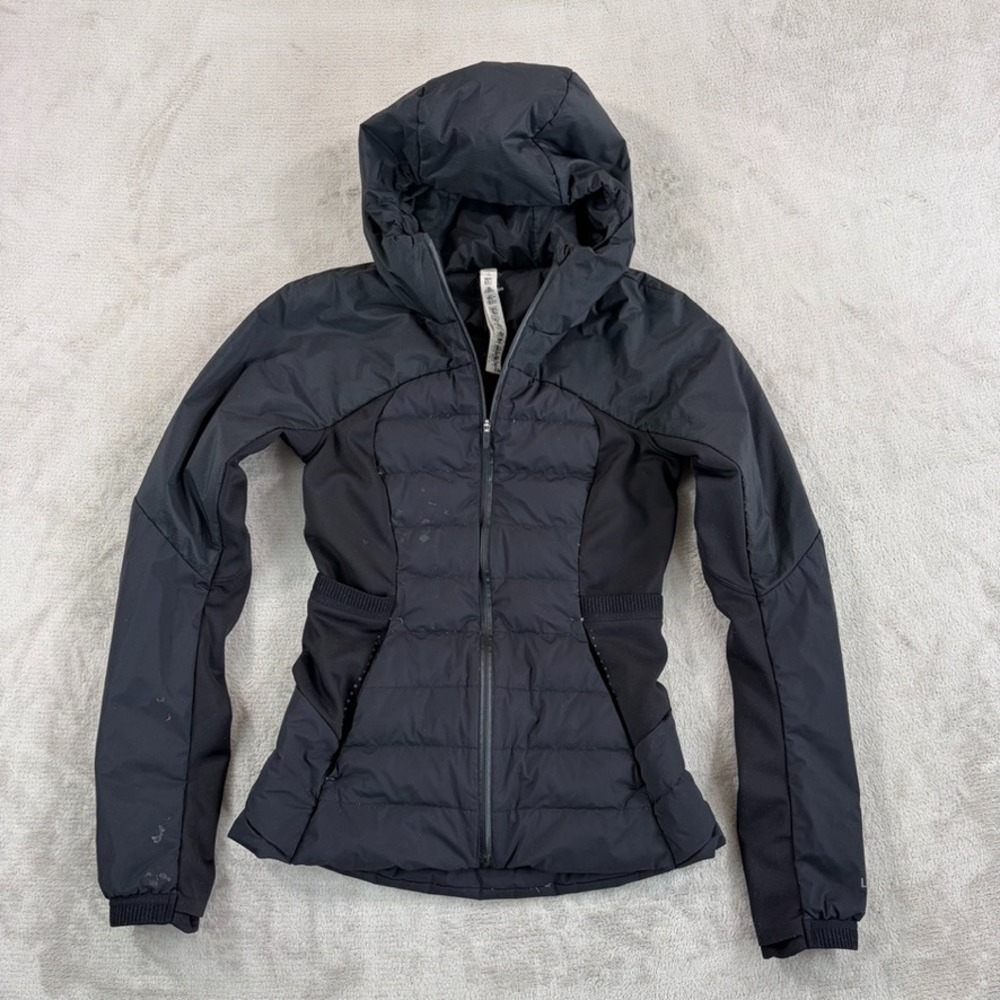 Lululemon 700 Fill Goose Down for It All Jacket in Black Women 4 PrimaLoft $228
